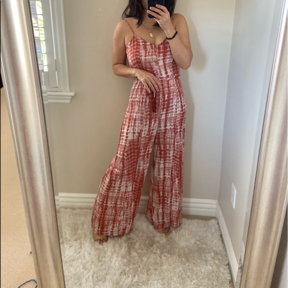 Tie dye jumpsuit.